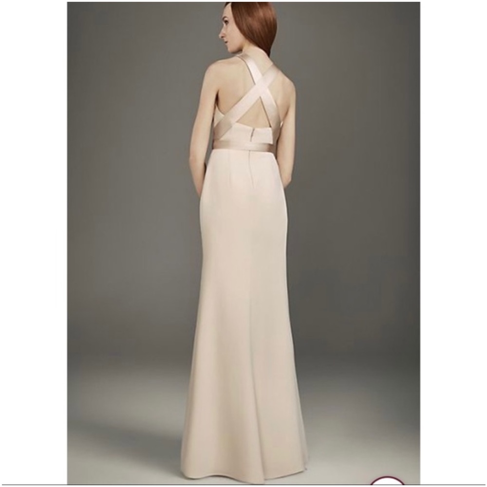 NWT Vera Wang White Halter Dress Gown - Picture 5 of 14